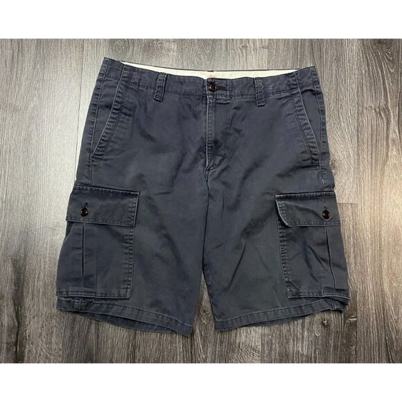 Dockers Mens Flat Front Cargo Shorts Size 34 Purple Grey Two Side Pockets - Picture 1 of 12